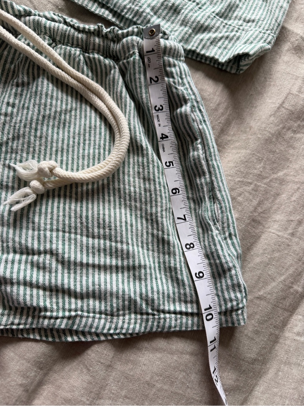 Universal Thread Sage Green Striped Lounge Top & Drawstring Shorts - Picture 4 of 8